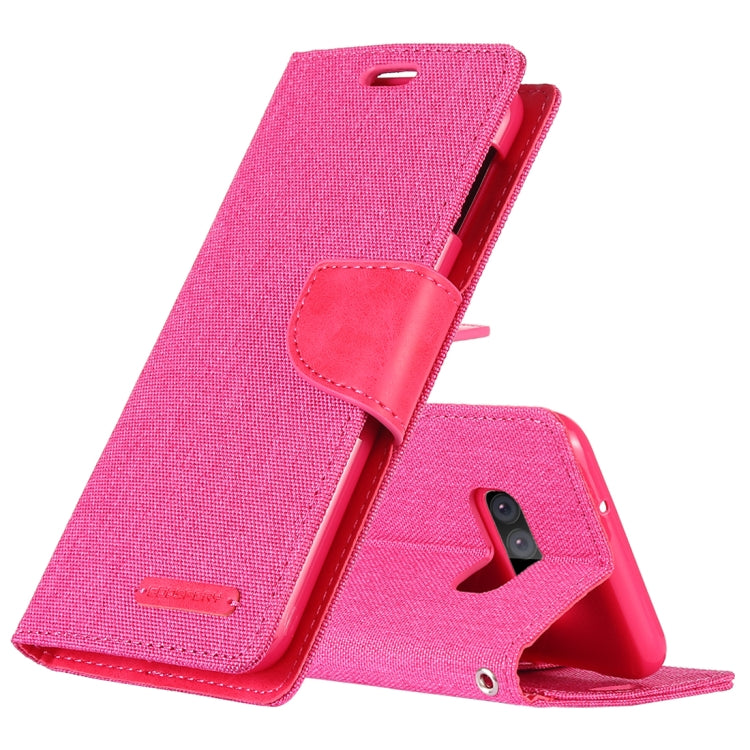 GOOSPERY CANVAS DIARY Canvas Texture Horizontal Flip PU Leather Case for Galaxy S10 E, with Holder & Card Slots & Wallet