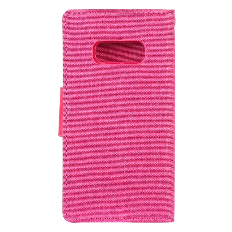 GOOSPERY CANVAS DIARY Canvas Texture Horizontal Flip PU Leather Case for Galaxy S10 E, with Holder & Card Slots & Wallet