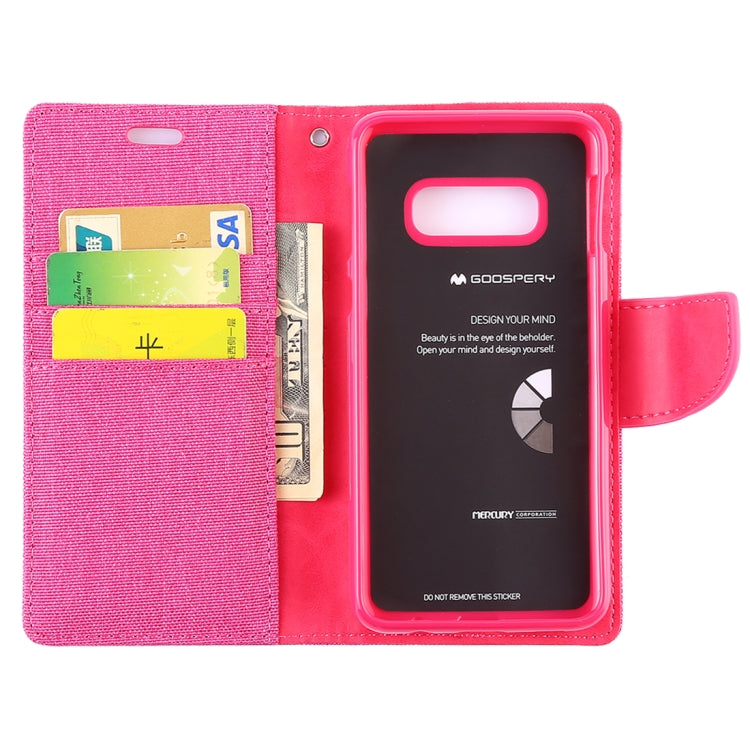 GOOSPERY CANVAS DIARY Canvas Texture Horizontal Flip PU Leather Case for Galaxy S10 E, with Holder & Card Slots & Wallet