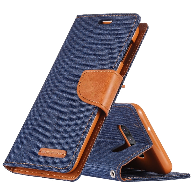 GOOSPERY CANVAS DIARY Canvas Texture Horizontal Flip PU Leather Case for Galaxy S10 E, with Holder & Card Slots & Wallet