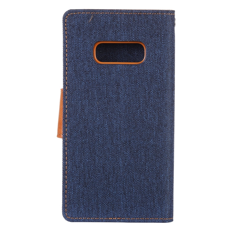 GOOSPERY CANVAS DIARY Canvas Texture Horizontal Flip PU Leather Case for Galaxy S10 E, with Holder & Card Slots & Wallet
