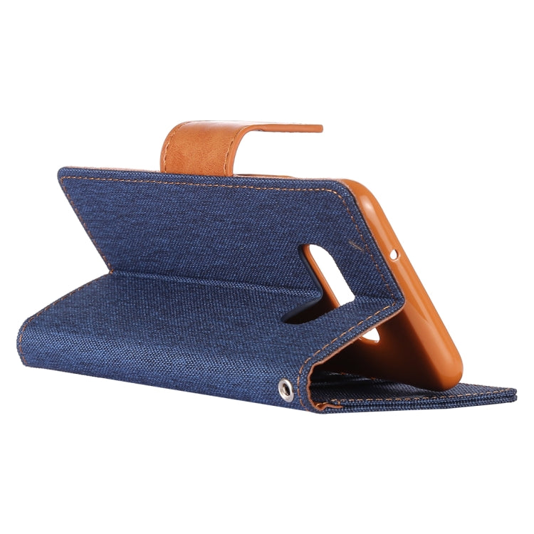 GOOSPERY CANVAS DIARY Canvas Texture Horizontal Flip PU Leather Case for Galaxy S10 E, with Holder & Card Slots & Wallet