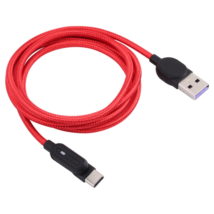 Magnetic Suction Head USB-C / Type-C to USB Nylon Braided Charging Data Cable, Length: 1m