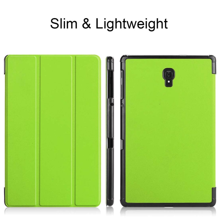 Custer Texture Horizontal Flip PU Leather Case for Galaxy Tab A 10.5 / T595 & T590, with Three-folding Holder & Sleep / Wake-up Function