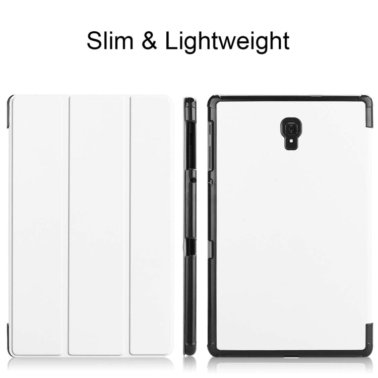 Custer Texture Horizontal Flip PU Leather Case for Galaxy Tab A 10.5 / T595 & T590, with Three-folding Holder & Sleep / Wake-up Function
