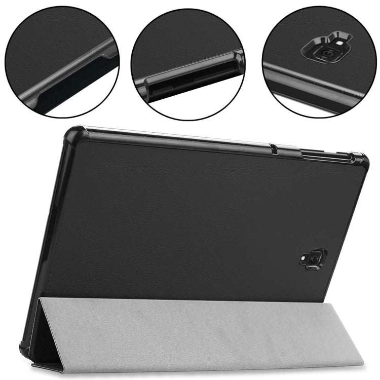 Custer Texture Horizontal Flip PU Leather Case for Galaxy Tab S4 10.5 / T835, with Three-folding Holder & Sleep / Wake-up Function