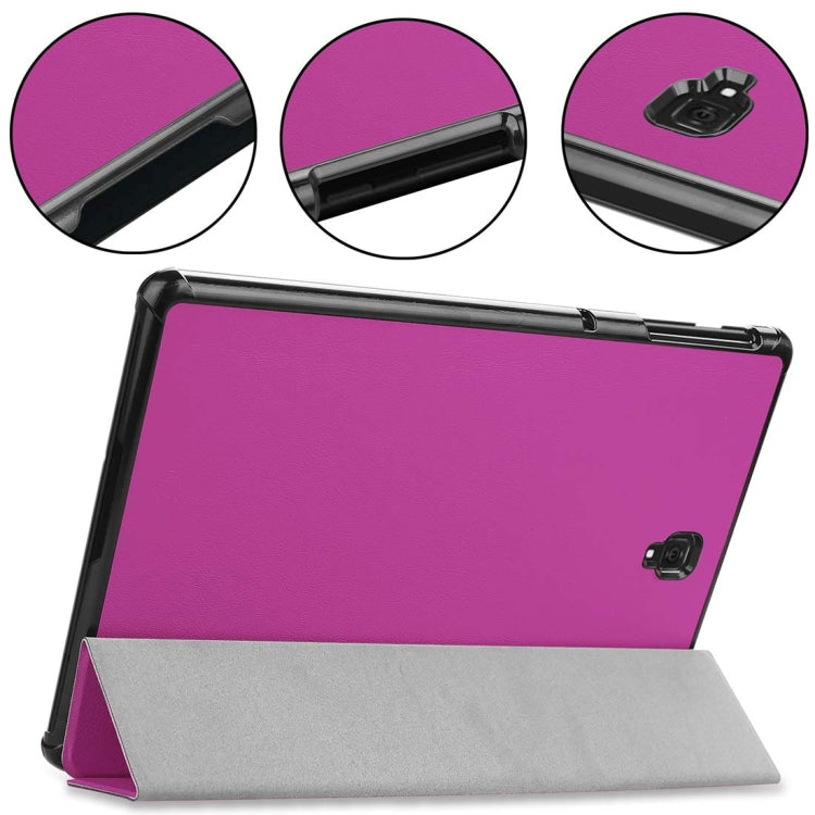 Custer Texture Horizontal Flip PU Leather Case for Galaxy Tab S4 10.5 / T835, with Three-folding Holder & Sleep / Wake-up Function