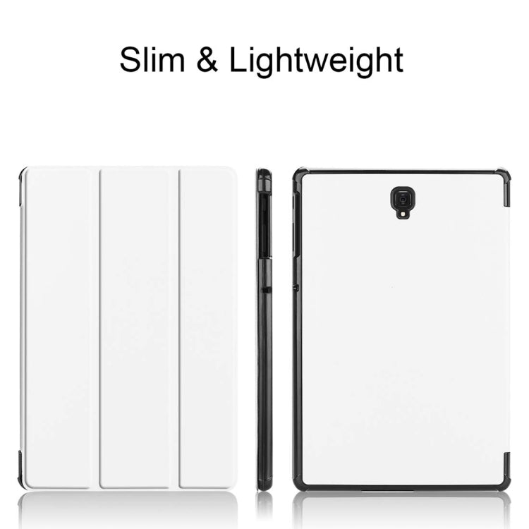 Custer Texture Horizontal Flip PU Leather Case for Galaxy Tab S4 10.5 / T835, with Three-folding Holder & Sleep / Wake-up Function