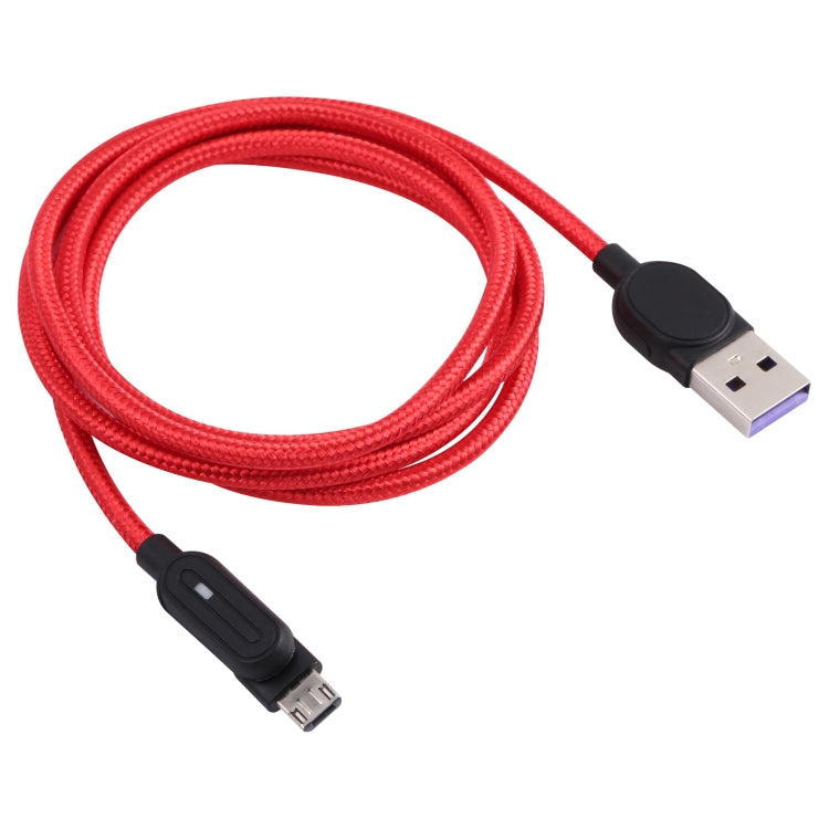 Magnetic Suction Head Micro USB to USB Nylon Braided Charging Data Cable, Length: 1m