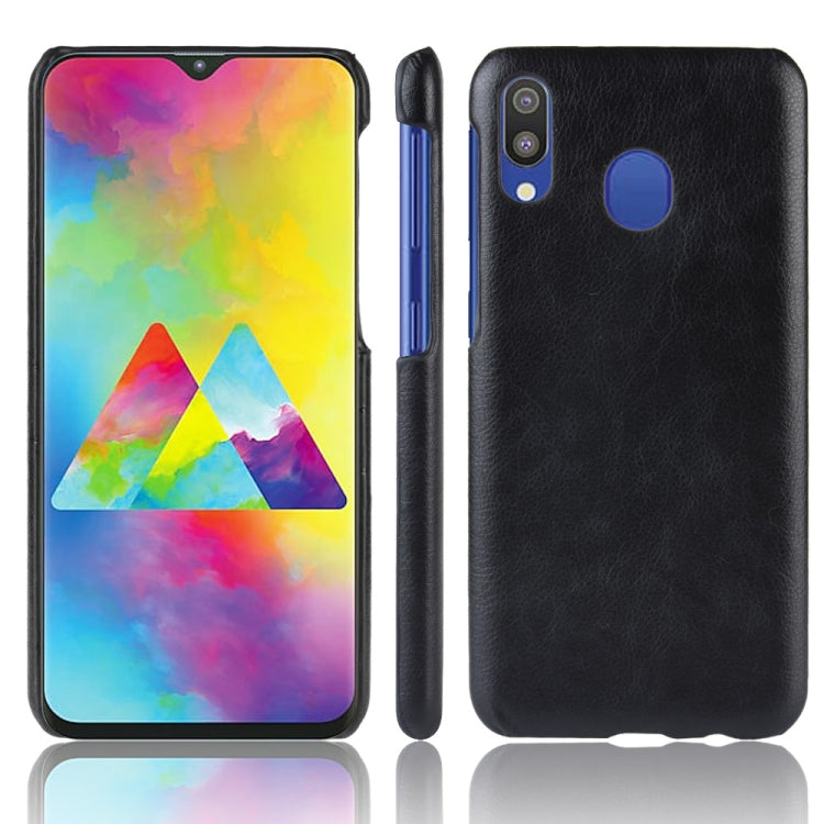 Shockproof Litchi Texture PC + PU Case for Galaxy M20