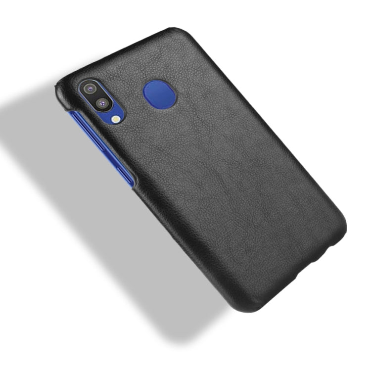 Shockproof Litchi Texture PC + PU Case for Galaxy M20