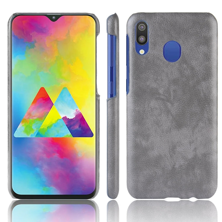 Shockproof Litchi Texture PC + PU Case for Galaxy M20