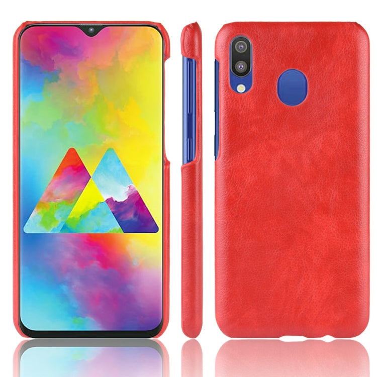 Shockproof Litchi Texture PC + PU Case for Galaxy M20
