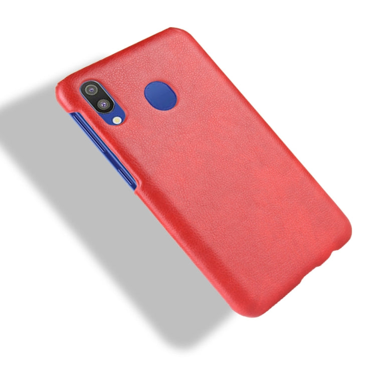 Shockproof Litchi Texture PC + PU Case for Galaxy M20