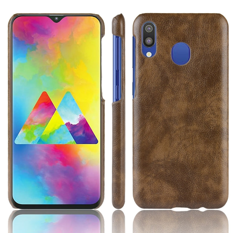 Shockproof Litchi Texture PC + PU Case for Galaxy M20