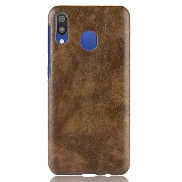 Shockproof Litchi Texture PC + PU Case for Galaxy M20