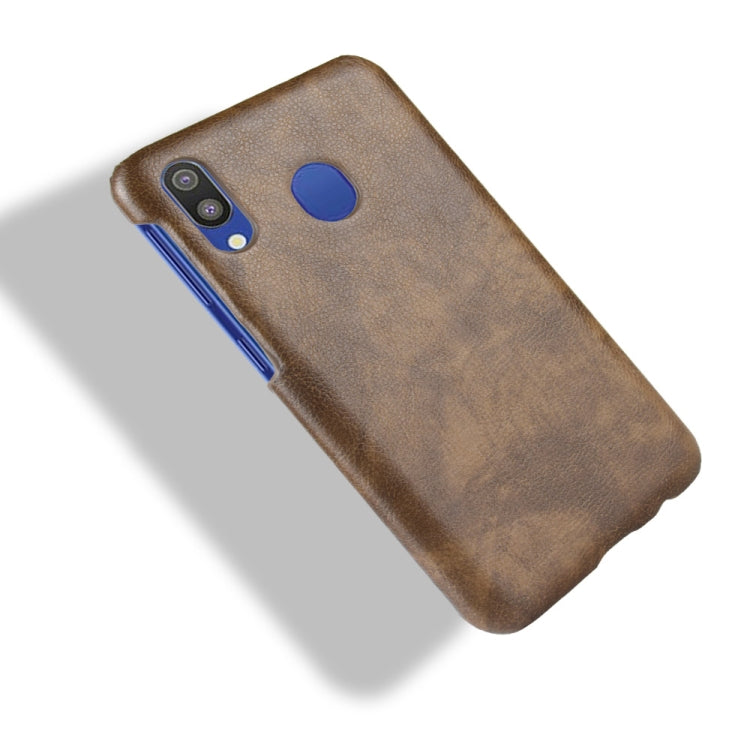 Shockproof Litchi Texture PC + PU Case for Galaxy M20