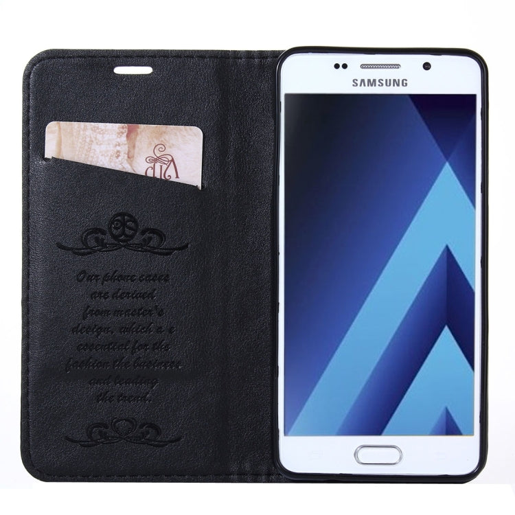 For Galaxy S8 + / G9550 Sheep Texture Casual Style with  Magnetic Adsorption Horizontal Flip Leather Case with Holder & Card Slots & Wallet(Black)