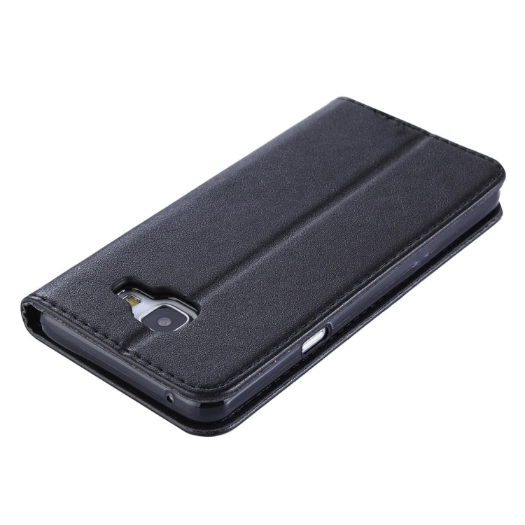 For Galaxy S8 + / G9550 Sheep Texture Casual Style with  Magnetic Adsorption Horizontal Flip Leather Case with Holder & Card Slots & Wallet(Black)