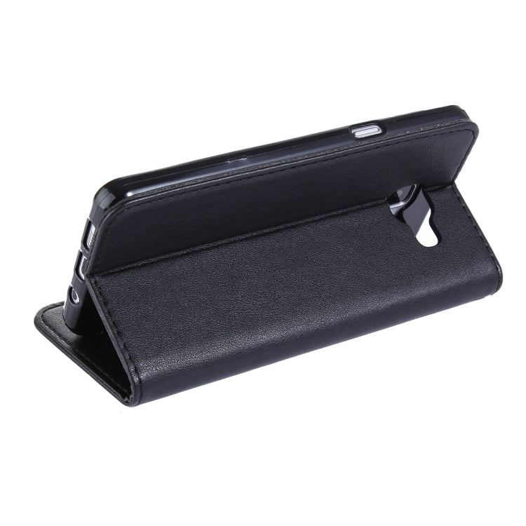 For Galaxy S8 + / G9550 Sheep Texture Casual Style with  Magnetic Adsorption Horizontal Flip Leather Case with Holder & Card Slots & Wallet(Black)