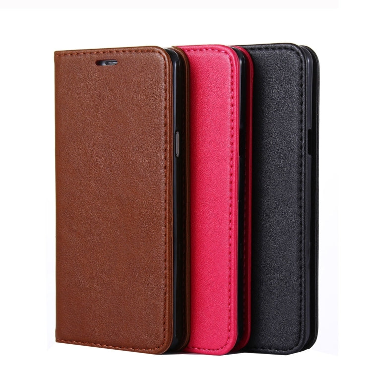 For Galaxy S8 + / G9550 Sheep Texture Casual Style with  Magnetic Adsorption Horizontal Flip Leather Case with Holder & Card Slots & Wallet(Black)