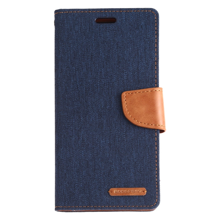 GOOSPERY CANVAS DIARY Canvas Texture Horizontal Flip PU Leather Case for Galaxy A10, with Holder & Card Slots & Wallet