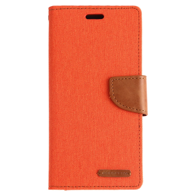 GOOSPERY CANVAS DIARY Canvas Texture Horizontal Flip PU Leather Case for Galaxy A10, with Holder & Card Slots & Wallet