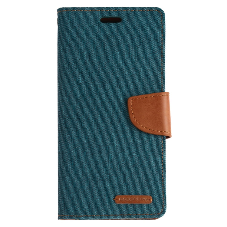 GOOSPERY CANVAS DIARY Canvas Texture Horizontal Flip PU Leather Case for Galaxy A10, with Holder & Card Slots & Wallet