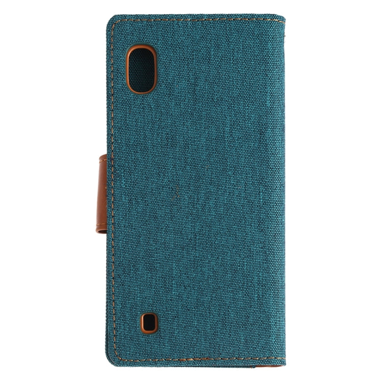 GOOSPERY CANVAS DIARY Canvas Texture Horizontal Flip PU Leather Case for Galaxy A10, with Holder & Card Slots & Wallet