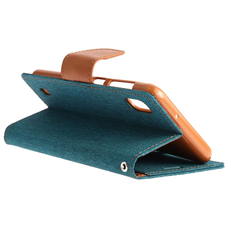 GOOSPERY CANVAS DIARY Canvas Texture Horizontal Flip PU Leather Case for Galaxy A10, with Holder & Card Slots & Wallet