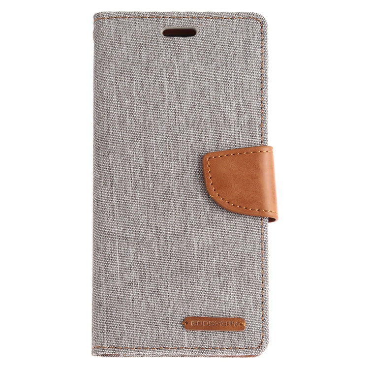GOOSPERY CANVAS DIARY Canvas Texture Horizontal Flip PU Leather Case for Galaxy A10, with Holder & Card Slots & Wallet