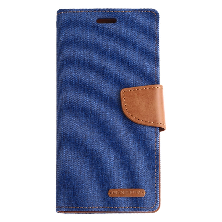 GOOSPERY CANVAS DIARY Canvas Texture Horizontal Flip PU Leather Case for Galaxy A10, with Holder & Card Slots & Wallet