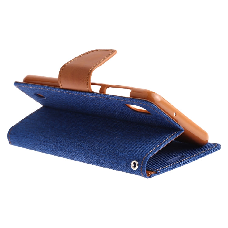 GOOSPERY CANVAS DIARY Canvas Texture Horizontal Flip PU Leather Case for Galaxy A10, with Holder & Card Slots & Wallet