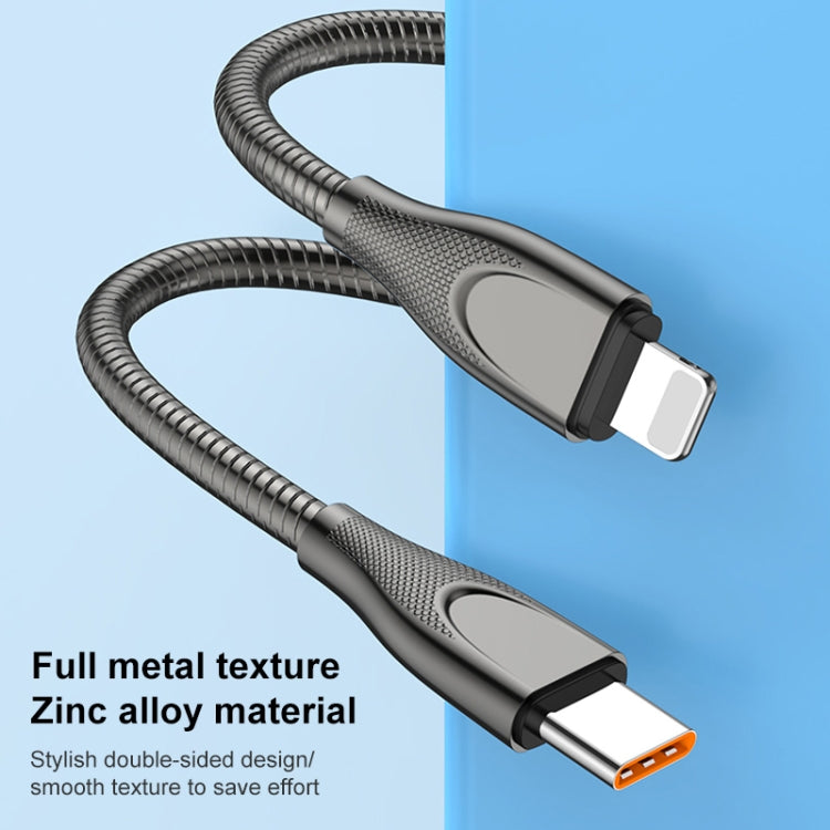 ADC-009 USB to USB-C / Type-C Zinc Alloy Hose Fast Charging Data Cable, Cable Length: 1m