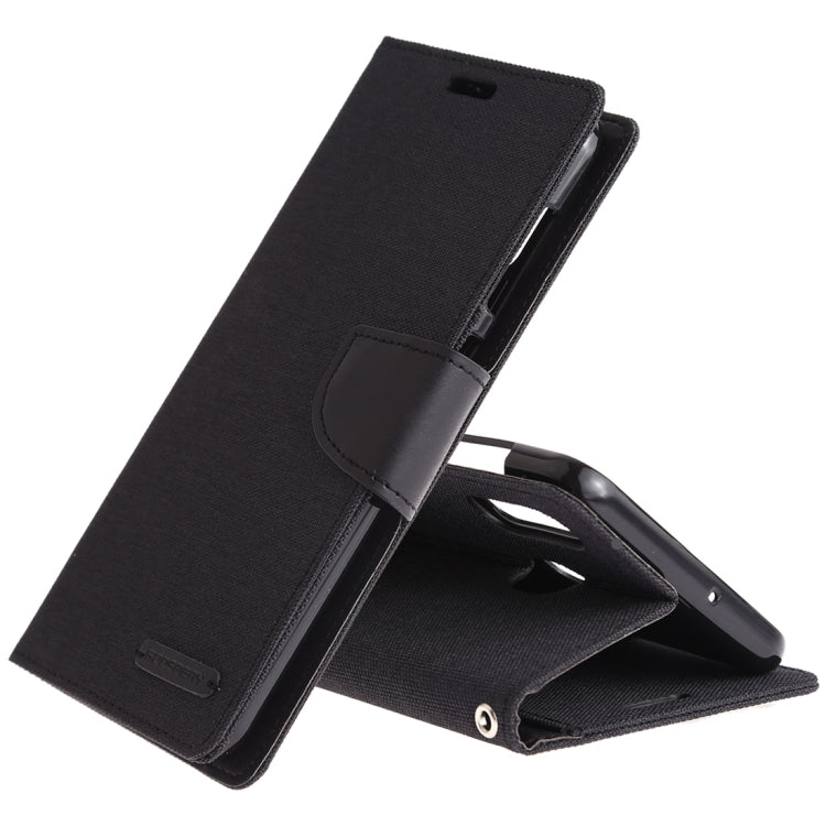GOOSPERY CANVAS DIARY Canvas Texture Horizontal Flip PU Leather Case for Galaxy A20 / A30, with Holder & Card Slots & Wallet