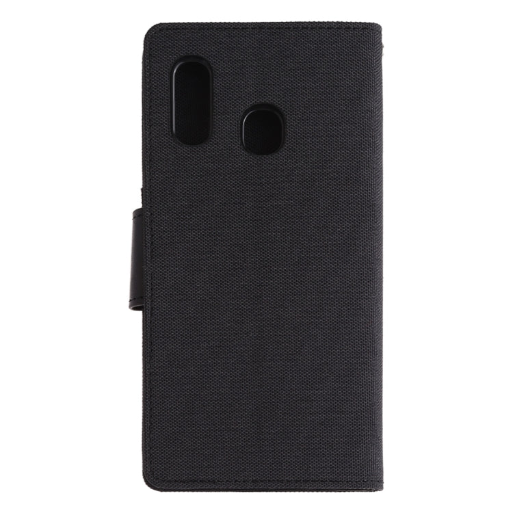 GOOSPERY CANVAS DIARY Canvas Texture Horizontal Flip PU Leather Case for Galaxy A20 / A30, with Holder & Card Slots & Wallet