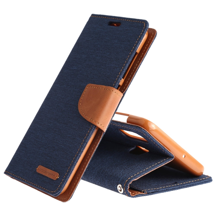 GOOSPERY CANVAS DIARY Canvas Texture Horizontal Flip PU Leather Case for Galaxy A20 / A30, with Holder & Card Slots & Wallet