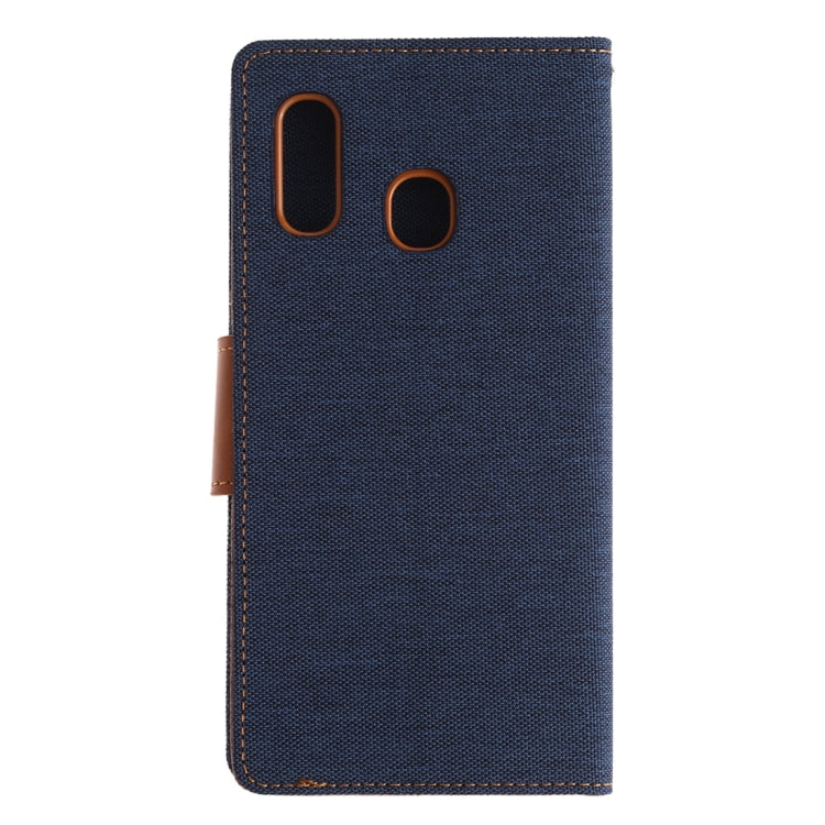 GOOSPERY CANVAS DIARY Canvas Texture Horizontal Flip PU Leather Case for Galaxy A20 / A30, with Holder & Card Slots & Wallet