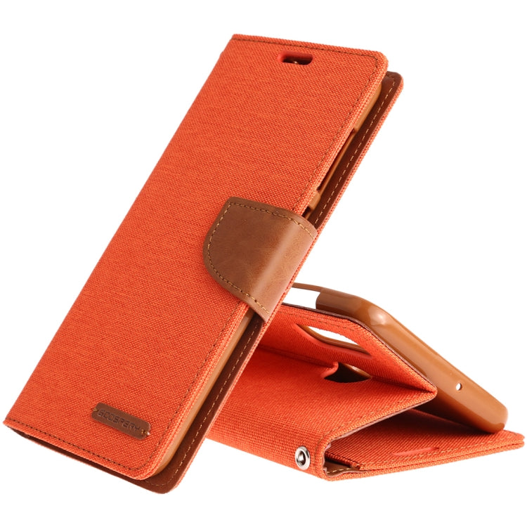 GOOSPERY CANVAS DIARY Canvas Texture Horizontal Flip PU Leather Case for Galaxy A20 / A30, with Holder & Card Slots & Wallet