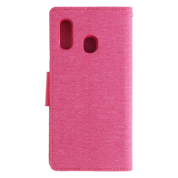 GOOSPERY CANVAS DIARY Canvas Texture Horizontal Flip PU Leather Case for Galaxy A20 / A30, with Holder & Card Slots & Wallet