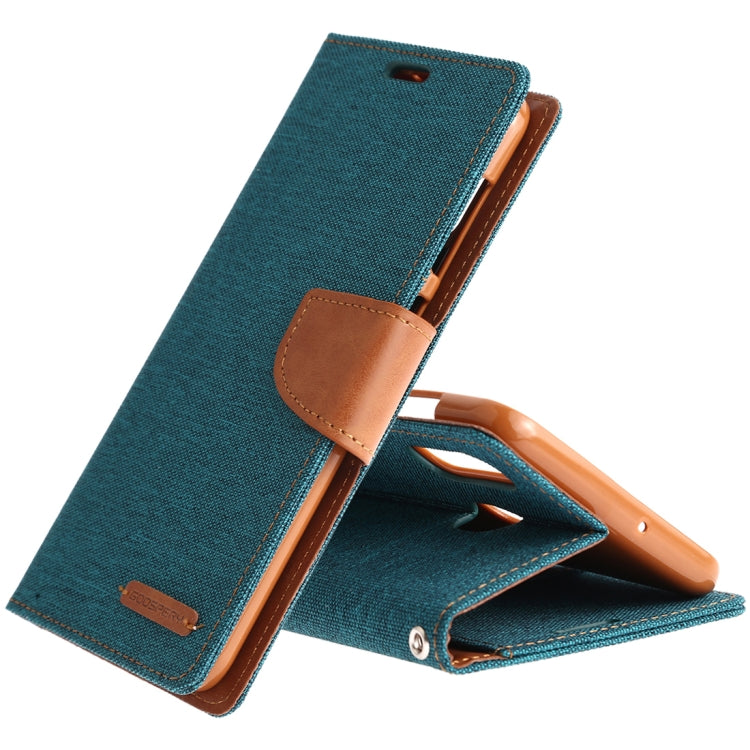 GOOSPERY CANVAS DIARY Canvas Texture Horizontal Flip PU Leather Case for Galaxy A20 / A30, with Holder & Card Slots & Wallet