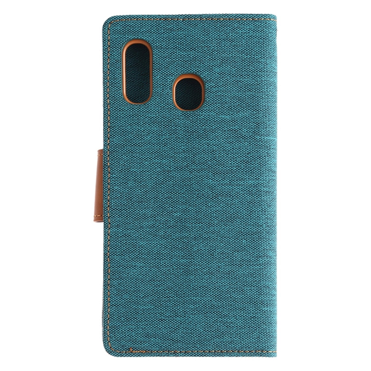 GOOSPERY CANVAS DIARY Canvas Texture Horizontal Flip PU Leather Case for Galaxy A20 / A30, with Holder & Card Slots & Wallet