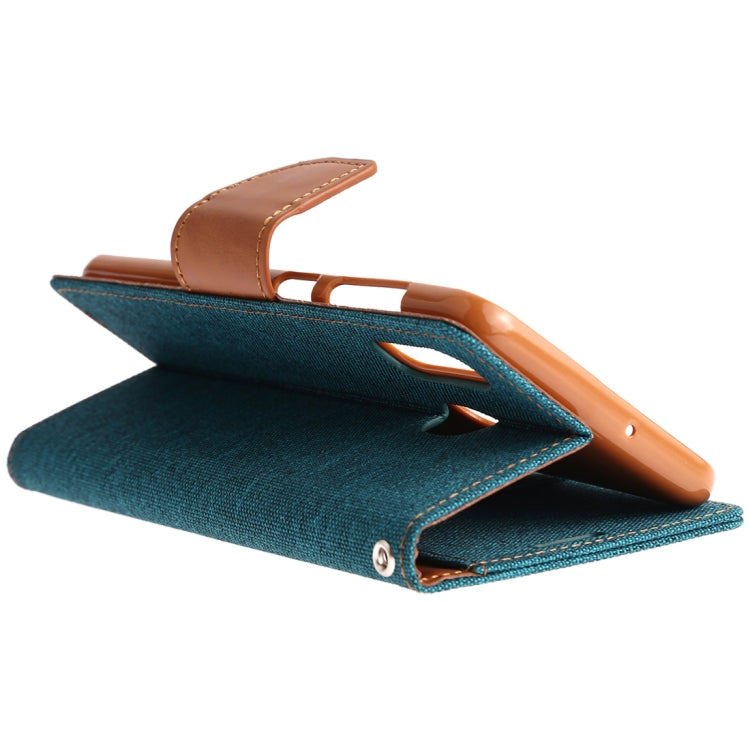 GOOSPERY CANVAS DIARY Canvas Texture Horizontal Flip PU Leather Case for Galaxy A20 / A30, with Holder & Card Slots & Wallet