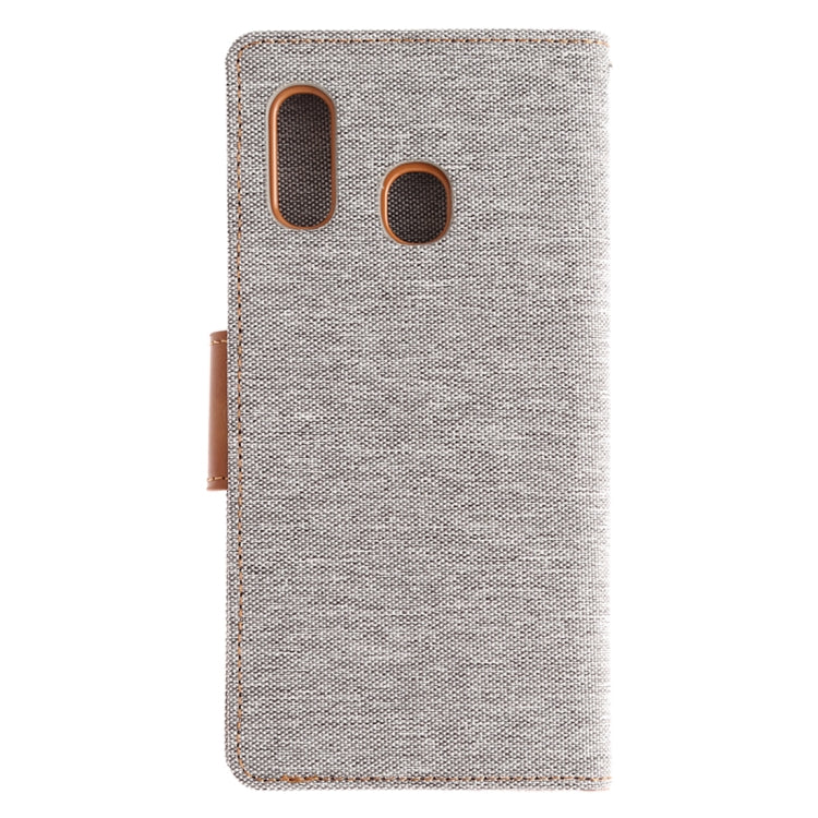 GOOSPERY CANVAS DIARY Canvas Texture Horizontal Flip PU Leather Case for Galaxy A20 / A30, with Holder & Card Slots & Wallet