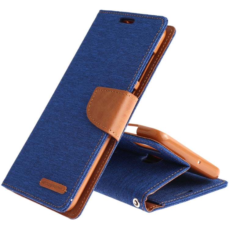 GOOSPERY CANVAS DIARY Canvas Texture Horizontal Flip PU Leather Case for Galaxy A20 / A30, with Holder & Card Slots & Wallet