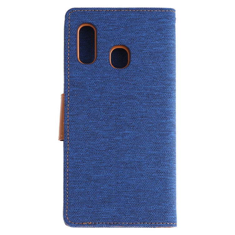 GOOSPERY CANVAS DIARY Canvas Texture Horizontal Flip PU Leather Case for Galaxy A20 / A30, with Holder & Card Slots & Wallet