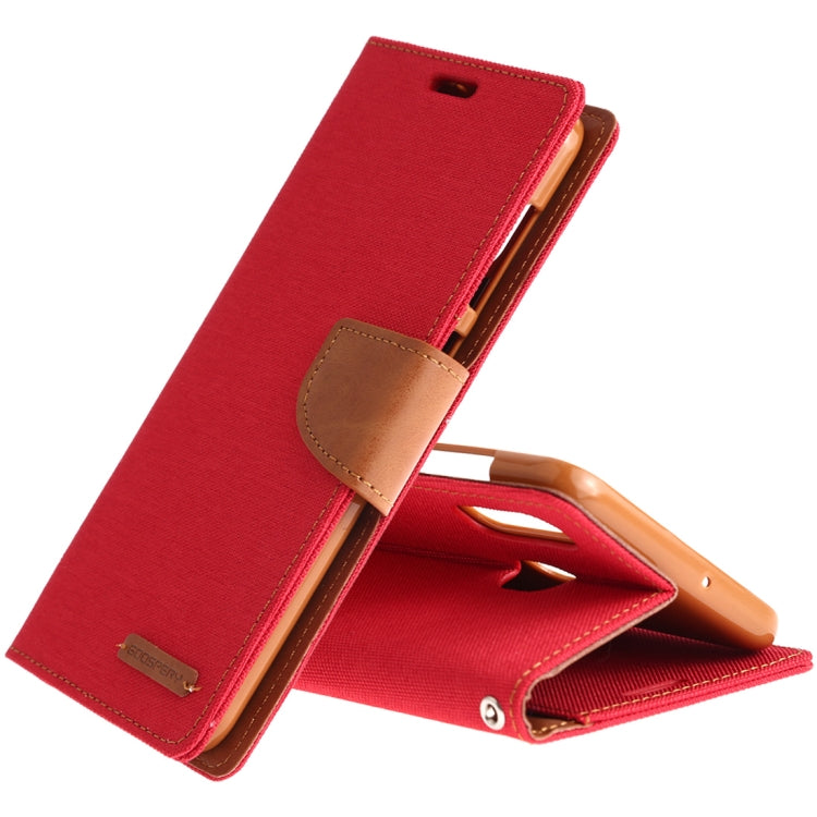 GOOSPERY CANVAS DIARY Canvas Texture Horizontal Flip PU Leather Case for Galaxy A20 / A30, with Holder & Card Slots & Wallet