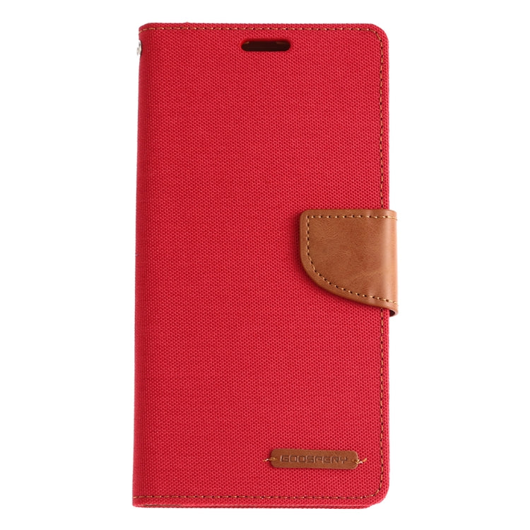 GOOSPERY CANVAS DIARY Canvas Texture Horizontal Flip PU Leather Case for Galaxy A20 / A30, with Holder & Card Slots & Wallet