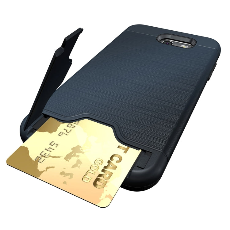 For Galaxy J7 (2017)(US Version) Brushed Texture Separable PC + TPU Protective Combination Back Case with Holder & Card Slot