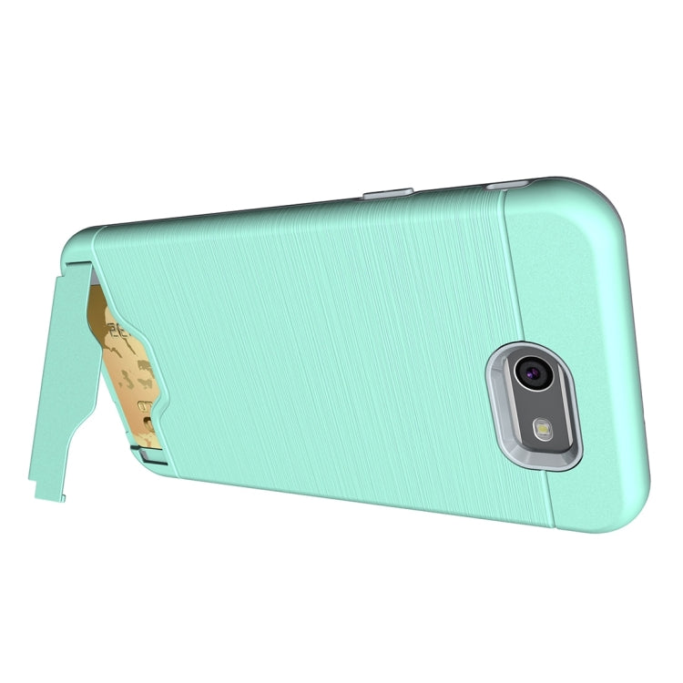 For Galaxy J7 (2017)(US Version) Brushed Texture Separable PC + TPU Protective Combination Back Case with Holder & Card Slot